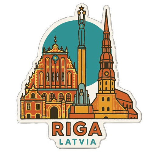 Riga latvia sticker decal - riga,